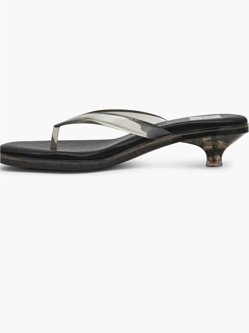 DV by Dolce Vita Black kitten Sandals with Clear Straps - size 8